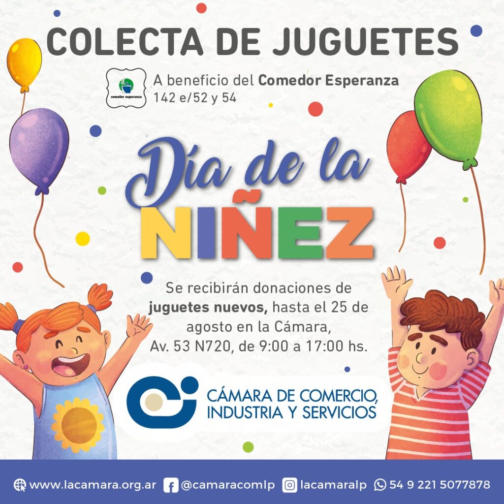 colecta Dia del Nino 2023 Cámara de Comercio, Industria y Servicios de La Plata